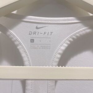 Nike, white razor back tank